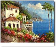 Dafen handmade seascape Canvas Oil Painting. Canvas oil painting, morden art oil painting