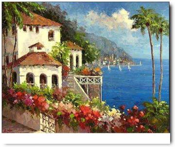 Dafen handmade seascape Canvas Oil Painting. Canvas oil painting, morden art oil painting