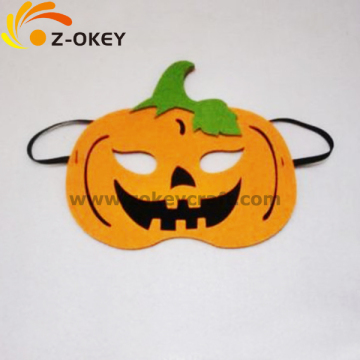 Felt pumpkin shape mask for Hallowmas