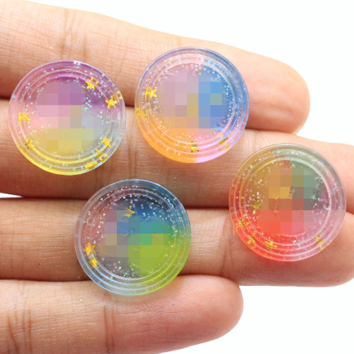 New Creative 100Pcs Color Round Coin Resin Flatback Cabochon Kawaii 21MM Coin Round Embellishments For Scrapbooking DIY