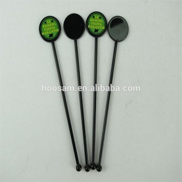 Promotional plastic bar disc drink stirrer