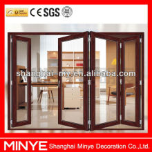 ALUMINUM 3 PANEL FOLDING GLASS DOOR COMMERCIAL AUTOMTIC GLASS FOLDING DOOR THREE PANEL GLASS FOLDING DOOR