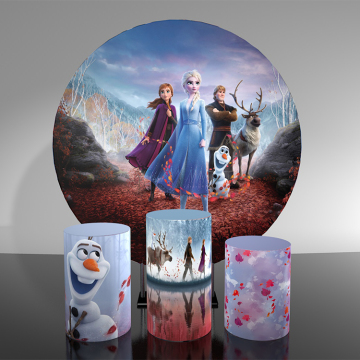 015 Disney Frozen Anna design aluminum round backdrop
