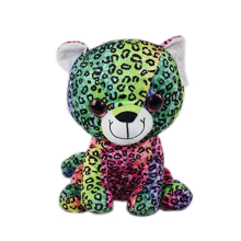 Custom OEM Plush Toy: Soft Rainbow Tiger with Big Eyes