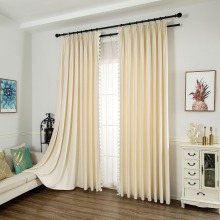 Wholesale Beige Velvet Home Living Room Curtains: Thermal, Cream White, and Blackout Drapes