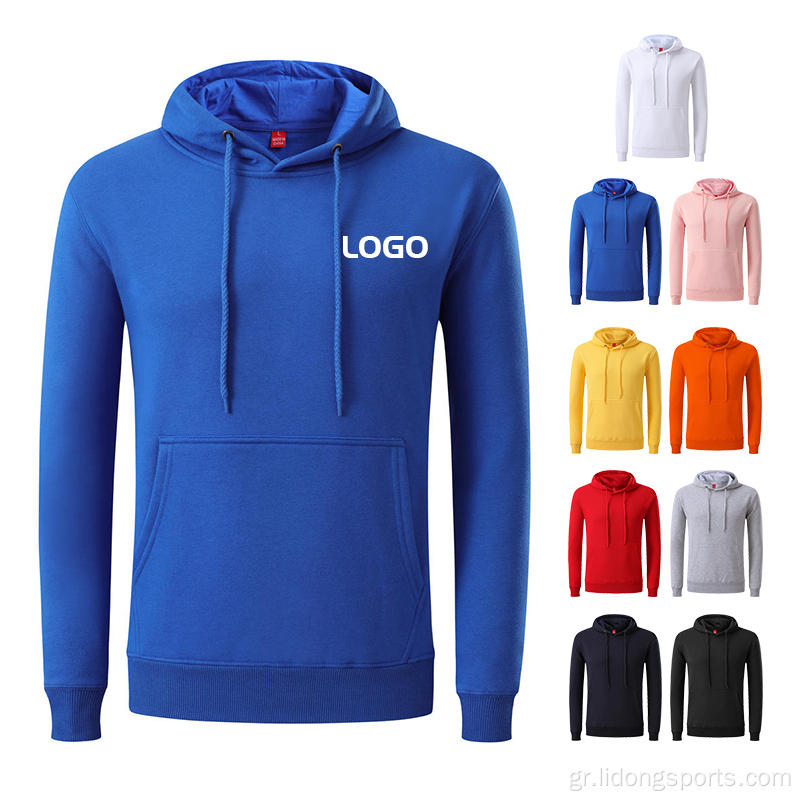 Προσαρμοσμένο λογότυπο εκτύπωσης βαμβακερό κενό pullover hoodie