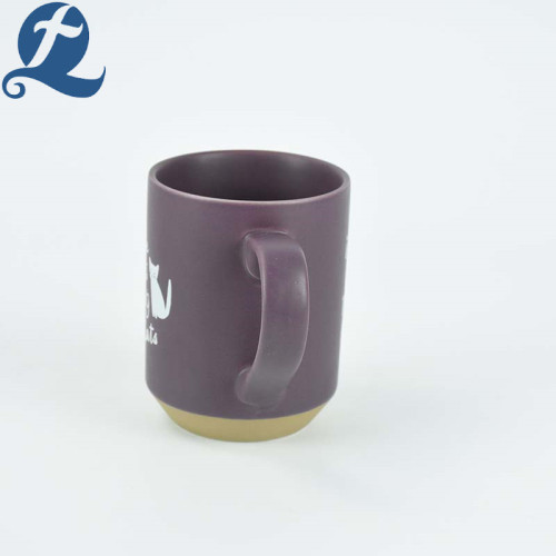 Nueva taza de cerámica impresa púrpura personalizada personalizada popular