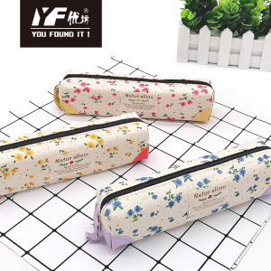 Fresh flowers style cotton pencil case