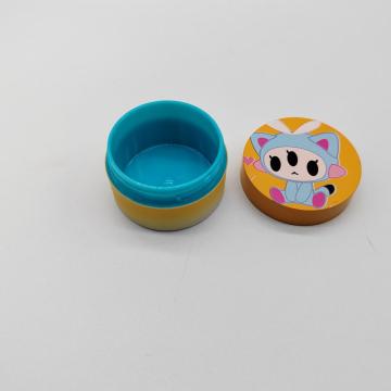 Schattige plastic oogcrème pottencontainer