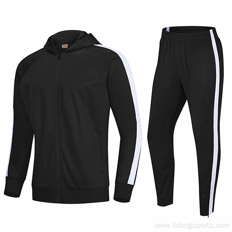 Wholesale Mens Sweat Suits Zips 2 Pieces Hoodie