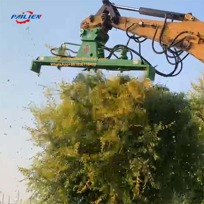 Forestry machinery excavator attachment tree branch saw cutting head for trimming on sale