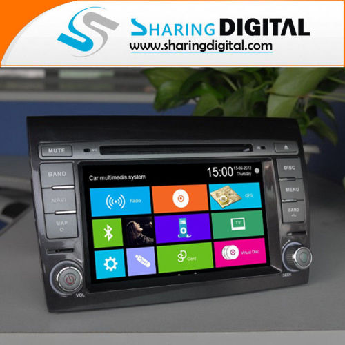 Black / White Digital Fiat Dvd Player 800*480 Resolution For Fiat Doblo Ft-6250gd