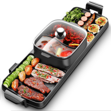 Factory Hot Sales Multifunction Hot Pot 2 In 1 Indoor Electric Bbq Multifunction R Electric Bbq Grill