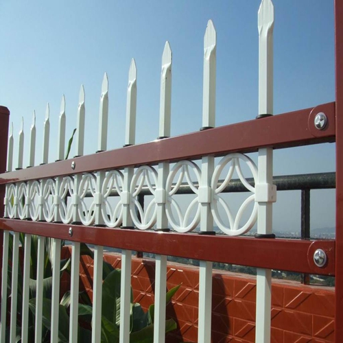 High quality powder coating steel picket fence (ISO & CE )