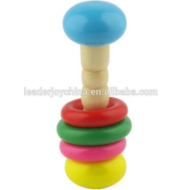 wholesale beech wooden vertical baby rattles