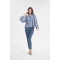 Design Ladies Long Sleeve Floral Printed Blouse Shirt