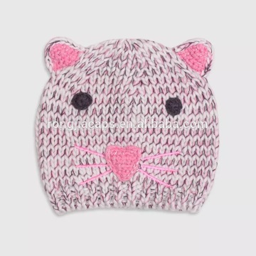 ski pattern hand animal baby knitting hat