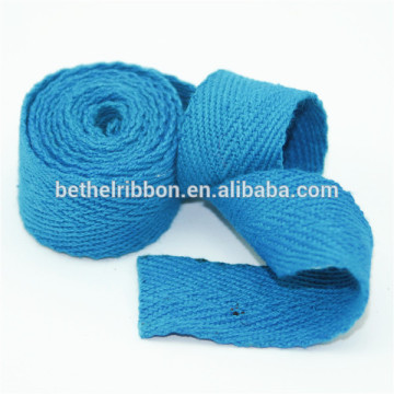Wholesale BLUE woven cotton webbing ribbon tape