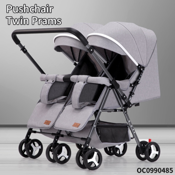 2024 Adjustable Quality Travel Prams: Foldable Double Strollers for Twins, Newborn to Toddler (0-3 Years)