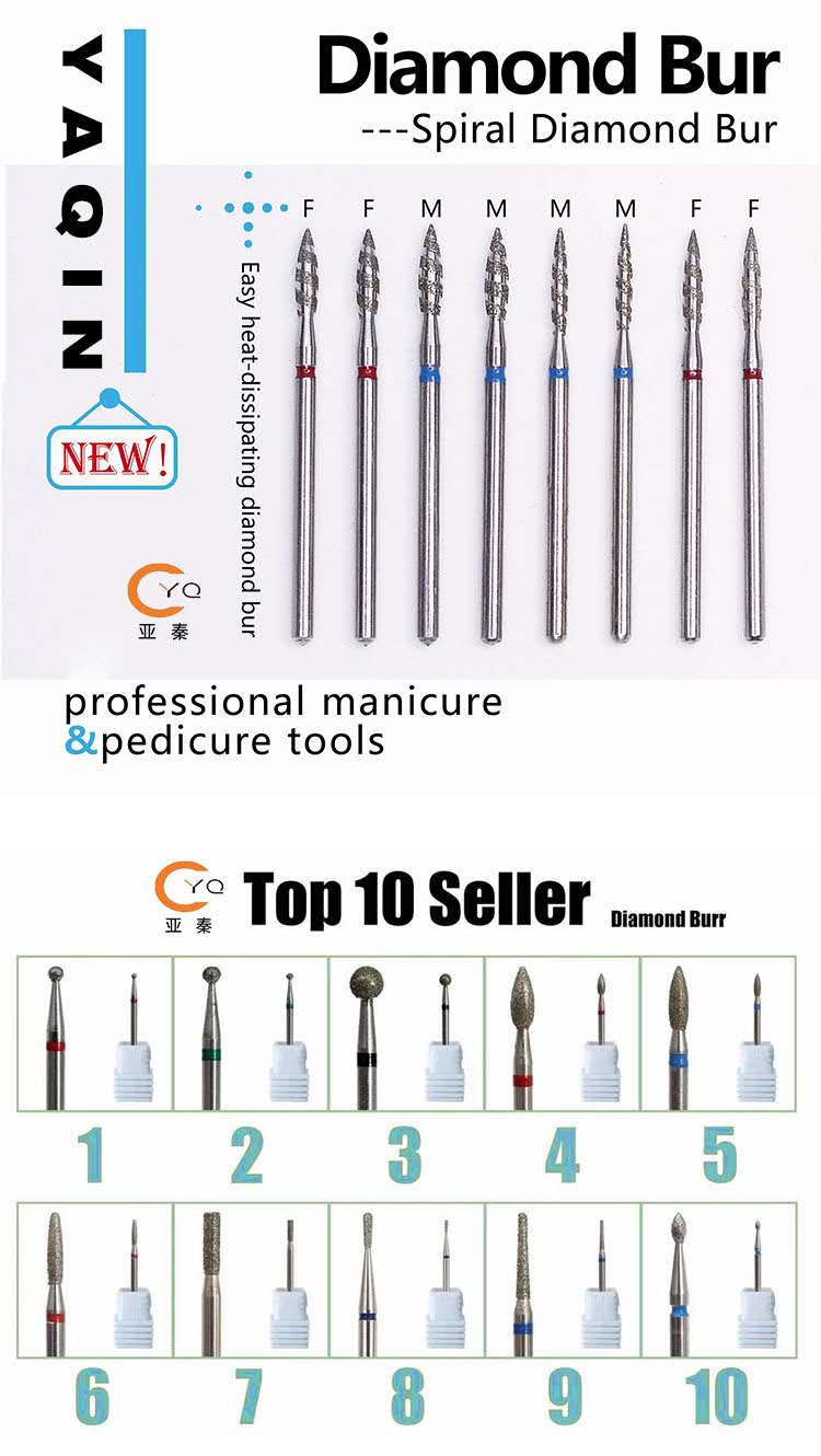 The factory produces cuticle electroplated diamond grinding mounted head gel remove polishing drill bit