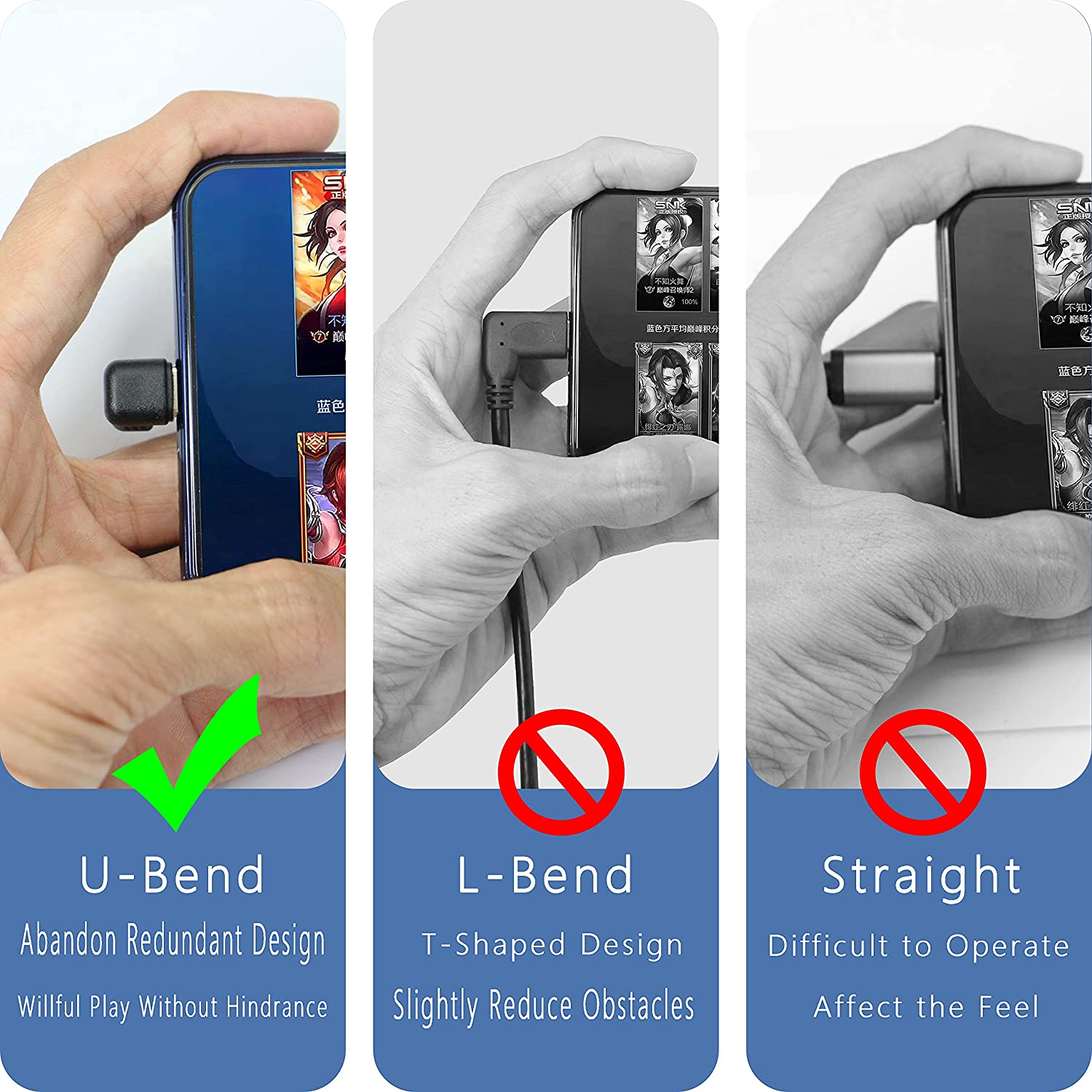 High quality USB 2.0 Fast Data Sync Charging   A  male to  USB 5-Pin  U Turn Micro Usb  Cable