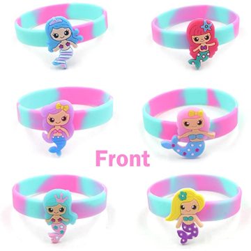 Mermaid Silicone Wristband Bracelets for Kids Adults