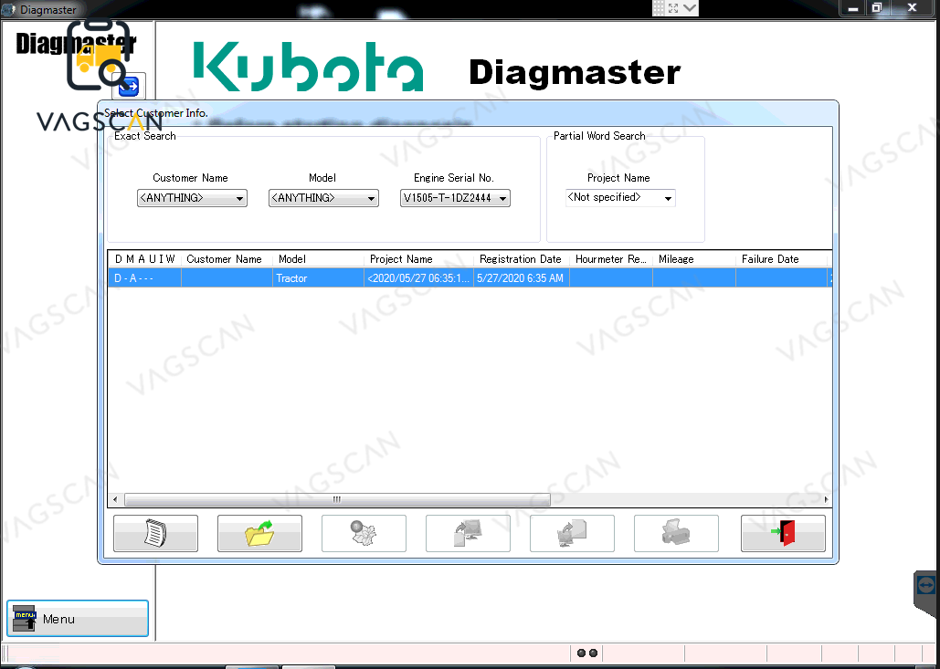 For KUBOTA DIAGNOSTIC KIT (PYTHON) kubota diagnostic software kubota diagmaster with Python interface with CF-19 laptop Full Set