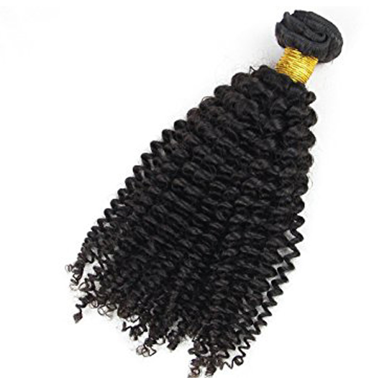 kinky curly ready to ship wholesale price Human Hair natural black Human Hair Bundles With Closure for black woman
