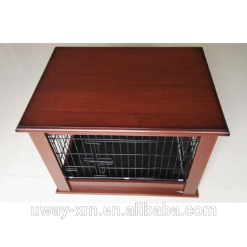 Durable wooden pet cage,metal dog cage