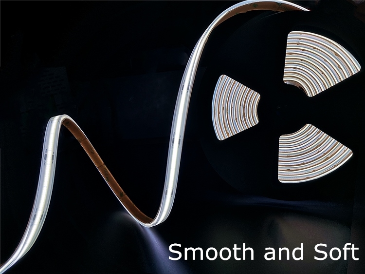 dual warm white nature white flex led cob strip 512led 24v 12w cob flexible led strips ip20 with connector