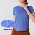 Summer Mesh Breattable Women Sports Equestrian T-shirts