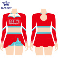 Customized youth crop top cheer uniforms