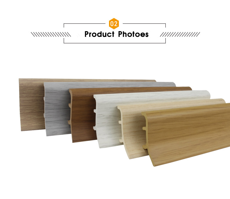 F50-A, plastic pvc plinth skirting for flooring tiles