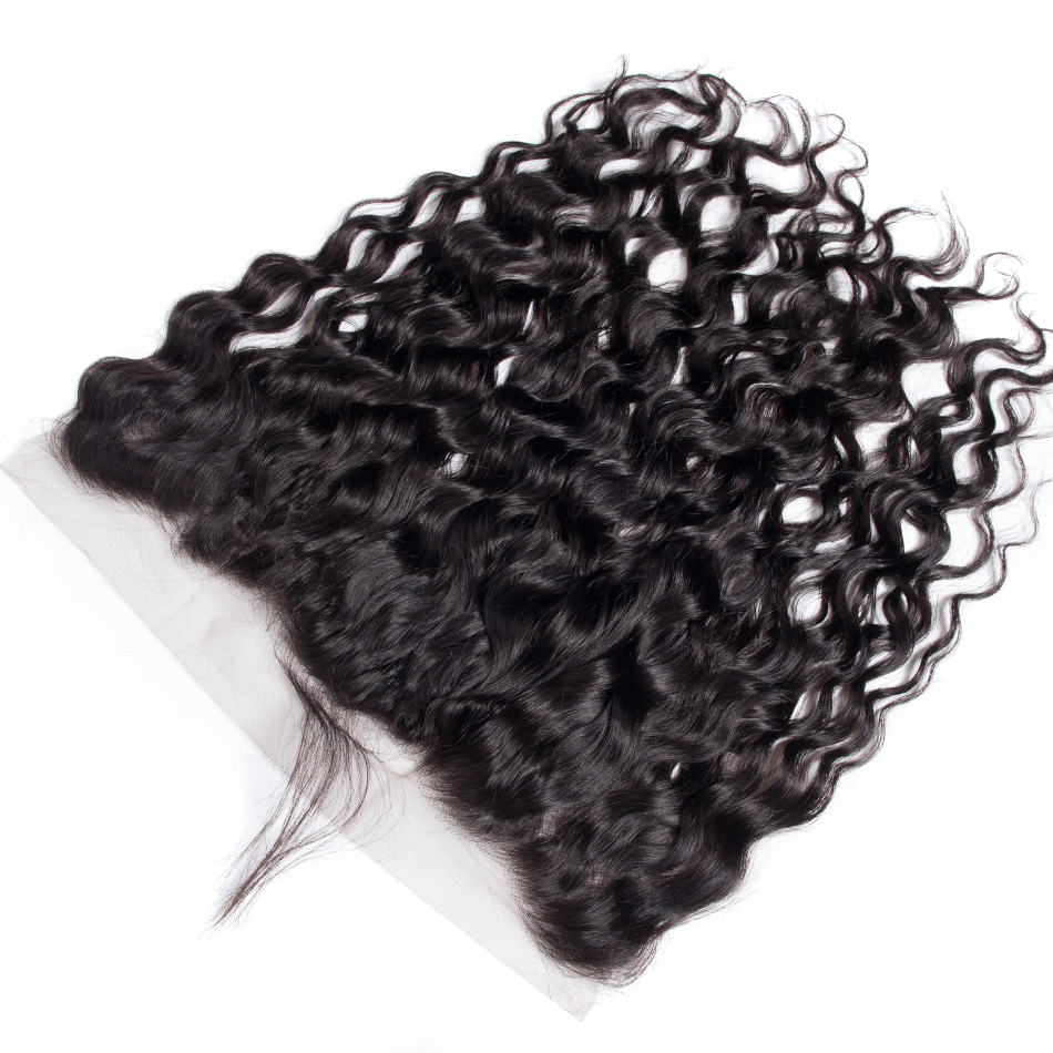 CELIE Unprocessed Water Wave Fronal 13x4 Nice Bleached Knots Lace Frontal Swiss Lace Hair Frontal