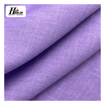 Eco-friendly Polyester Linen Fabric - Plain Dyed 100% Polyester Cloth