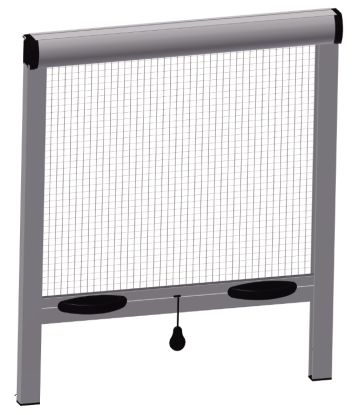 Roll up and down fiberglass net screen window