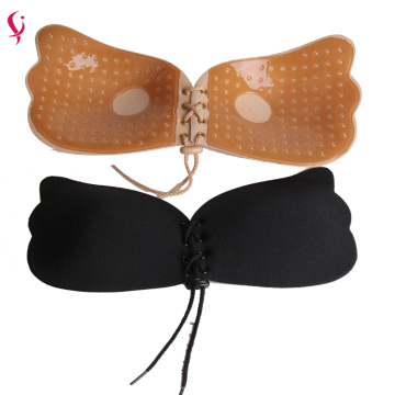 Đẩy lên áo ngực silicon bướm có dây đeo không lưng