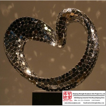 Arte di cuore in acciaio inox