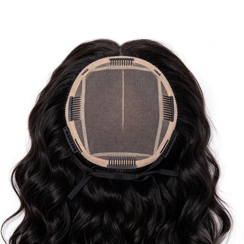 Deep wave 13x6 lace front natural black human hair wig 22‑36inch