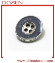 Fashion high quality engraved logo metal four holes sewing button /garment accessories