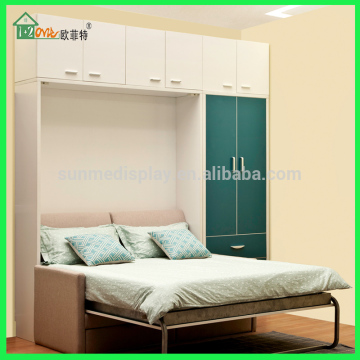 Unique design sturdy sofa wall bed queen size wall bed