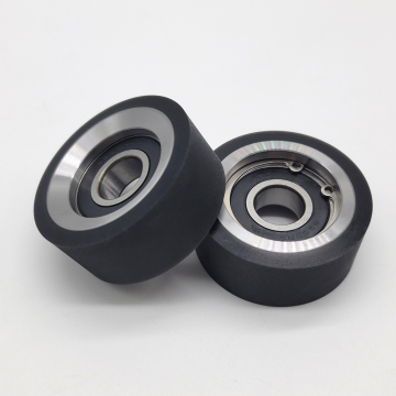 Customized Wholesale PU Coated Bearings Roller Rubber 90A Hardness Roller Wheels