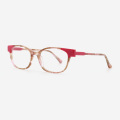 Retro Square Laminated Acetate Women's Optical Frames 23A3057