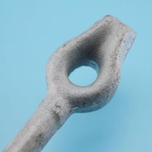 Galvanized anchor rod for expandable cross pate anchors