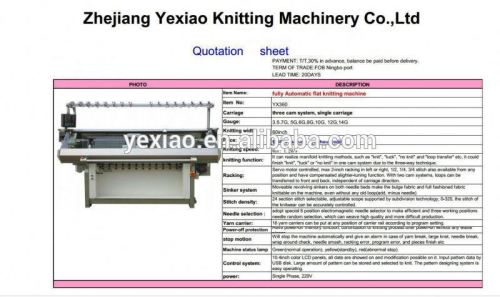 automatic flat knitting machine/sweater knitting machine