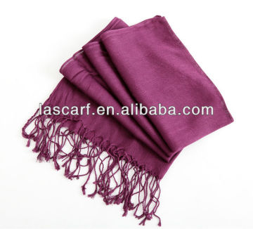 Classical Pashimina Solid Color Scarf Shawl With Fringes(RD006L)
