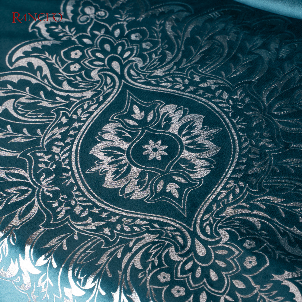 Velvet Curtain Foil Printed And Elegance Solid Color Window Curtains For Living Rooms