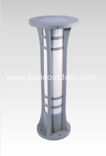 Aluminium solar lawn light solar bollard light