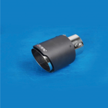 Black Carbon Fiber Exhaust Pipe Muffler Tip for Prado Tailpipe