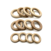 Beech Wooden Teether Rings - 50PCS DIY Teething Crafts Gift for Infants
